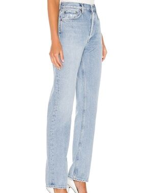 Agolde Light Blue Lana Straight Leg Jeans